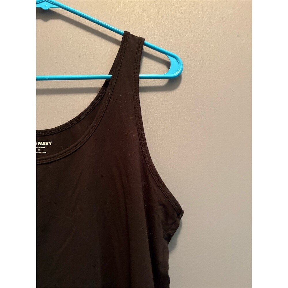 Old Navy First-Layer Tank Top Womens XL Black Scoop Neck Sleeveless - Picture 5 of 7